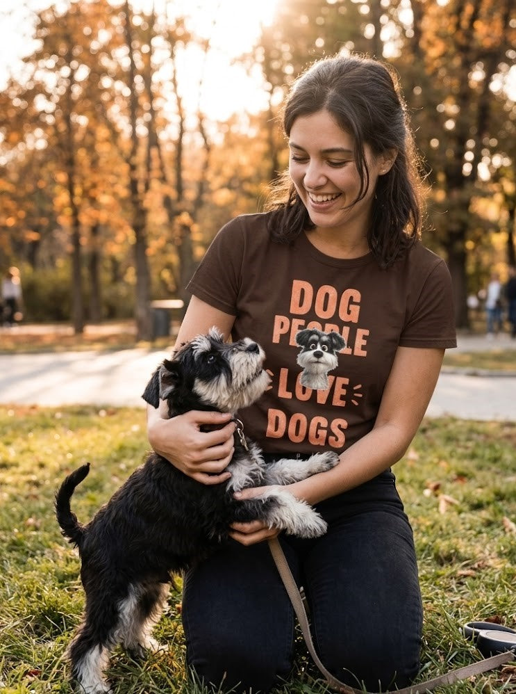 Personalized Dog People Love Dogs Custom Breed T-Shirt, Short Sleeve Crew Neck Graphic Tee for Pet Lovers