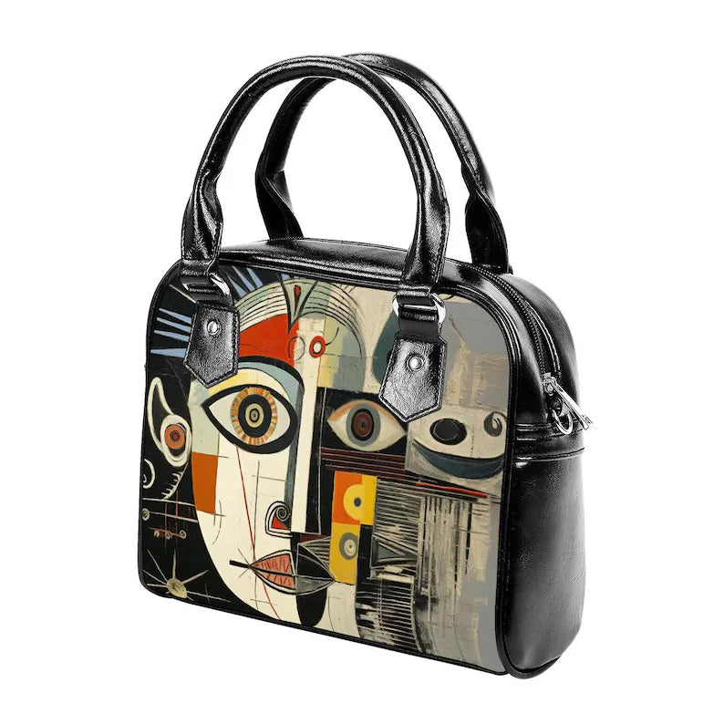 Women Print Leather Shoulder Handbag