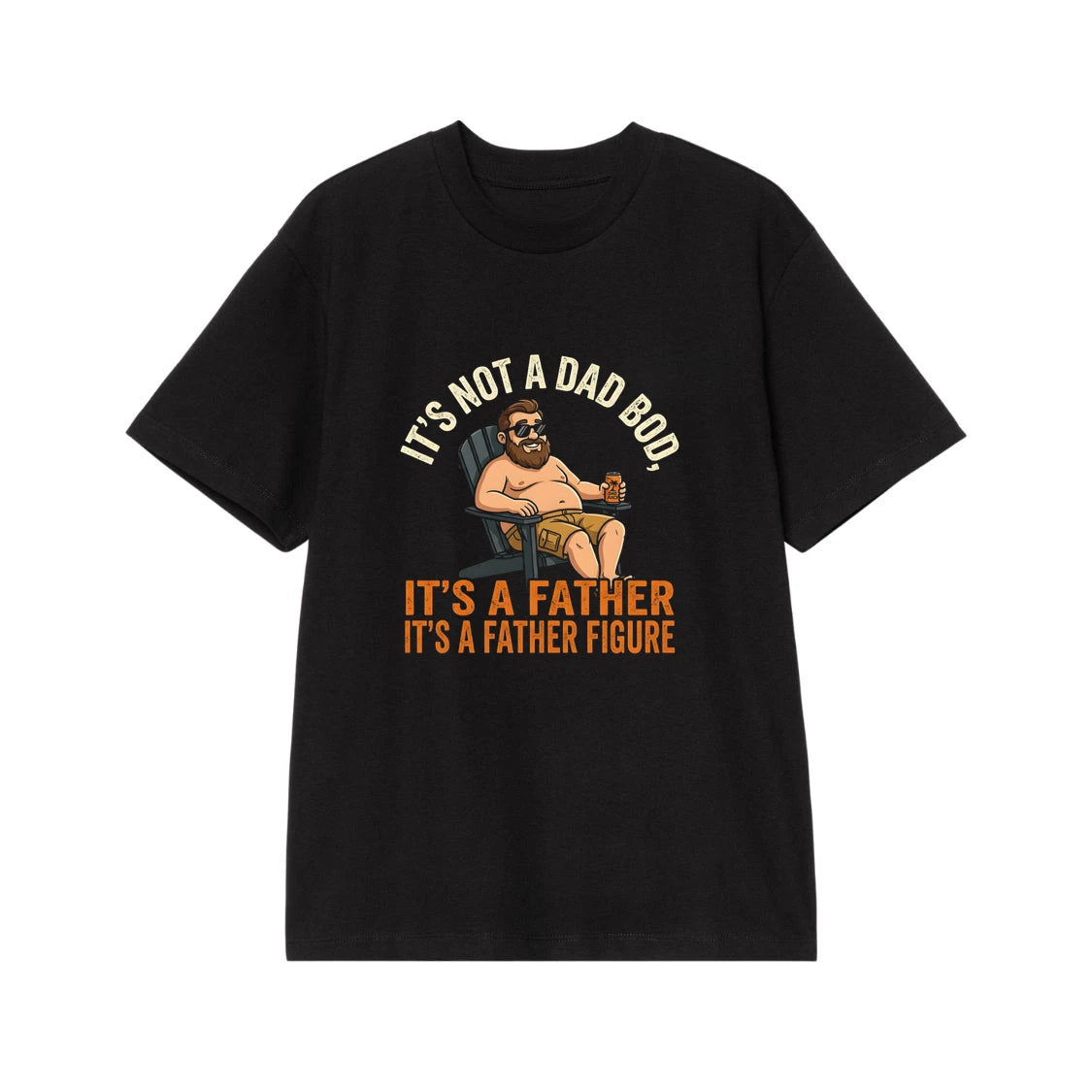 Funny Beer Drinking Dad Graphic T-Shirt - Comfortable Short Sleeve Cotton Crew Neck Tee for Men - Humorous Father Gift Shirt
