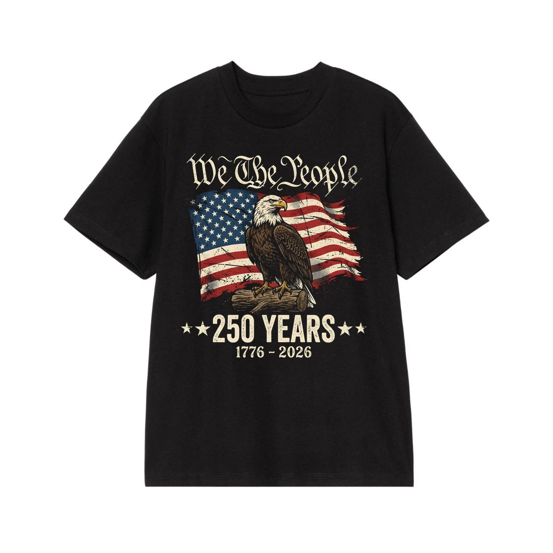 American Flag Eagle Patriotic T-Shirt, Soft Lightweight Short Sleeve Graphic Tee, Breathable Red White Blue USA Design Men Woman