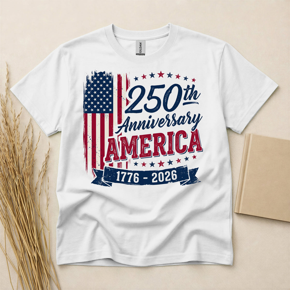 America 250th Anniversary Patriotic T-Shirt, Semiquincentennial 1776-2026 Commemorative Graphic Tee, Red White and Blue Unisex Top