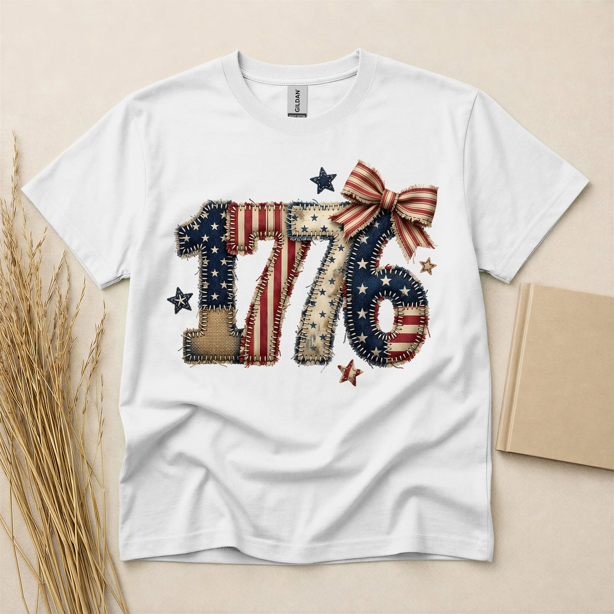 Let Freedom Ring 1776 Patriotic Independence Day T-Shirt, Short Sleeve Graphic Tee, USA American Flag Red White and Blue Top
