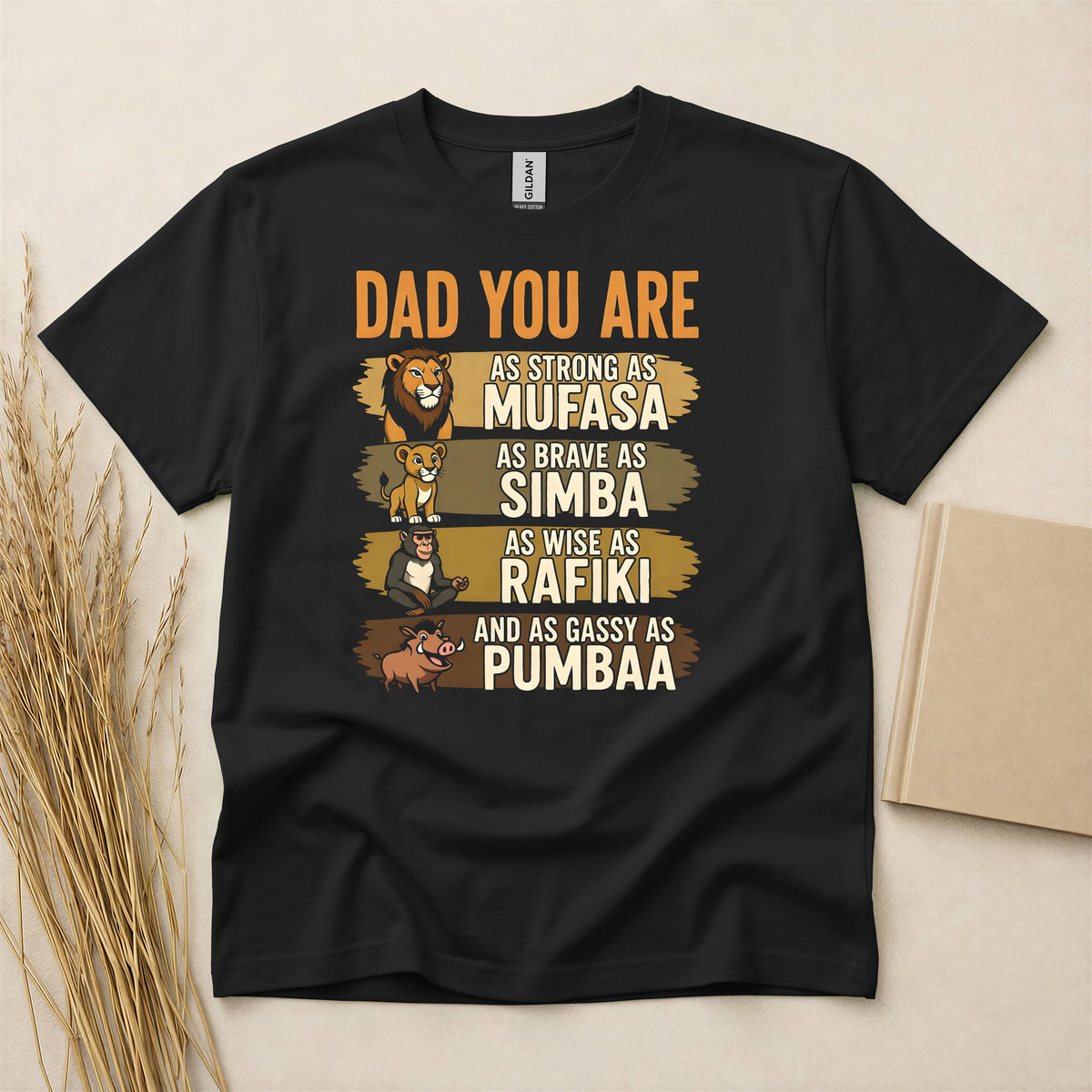 Dad Hero Strength Wisdom Humor Graphic T-Shirt Soft Breathable Cotton Short Sleeve Father's Day Tee for Men