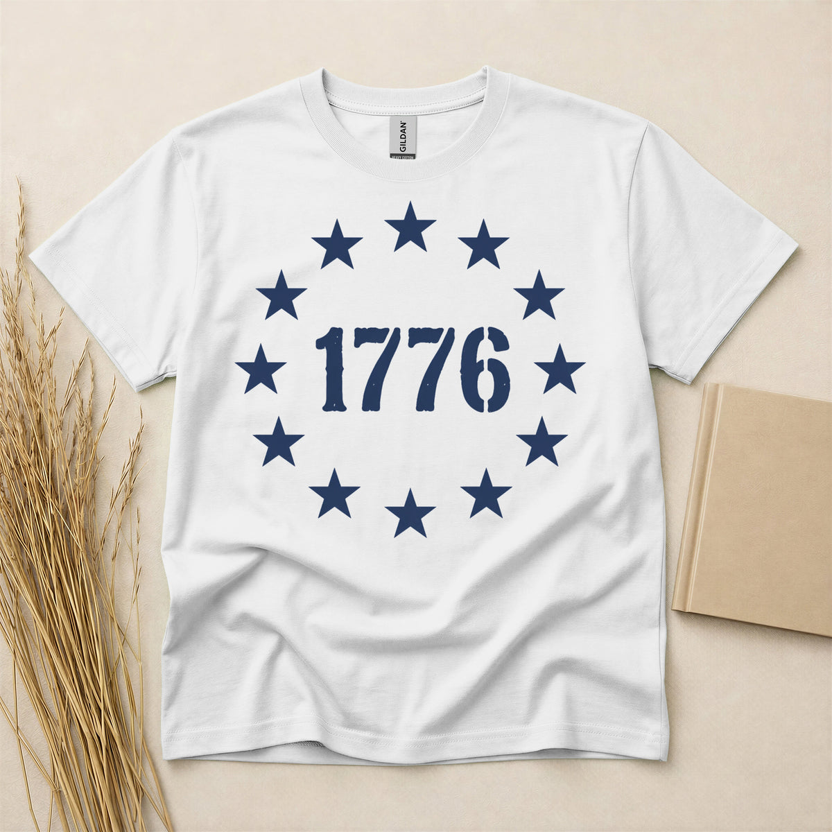 Classic 1776 Freedom Heritage T-Shirt, Patriotic Graphic Tee, Lightweight Breathable Cotton Blend, Soft Short Sleeve Casual Shirt