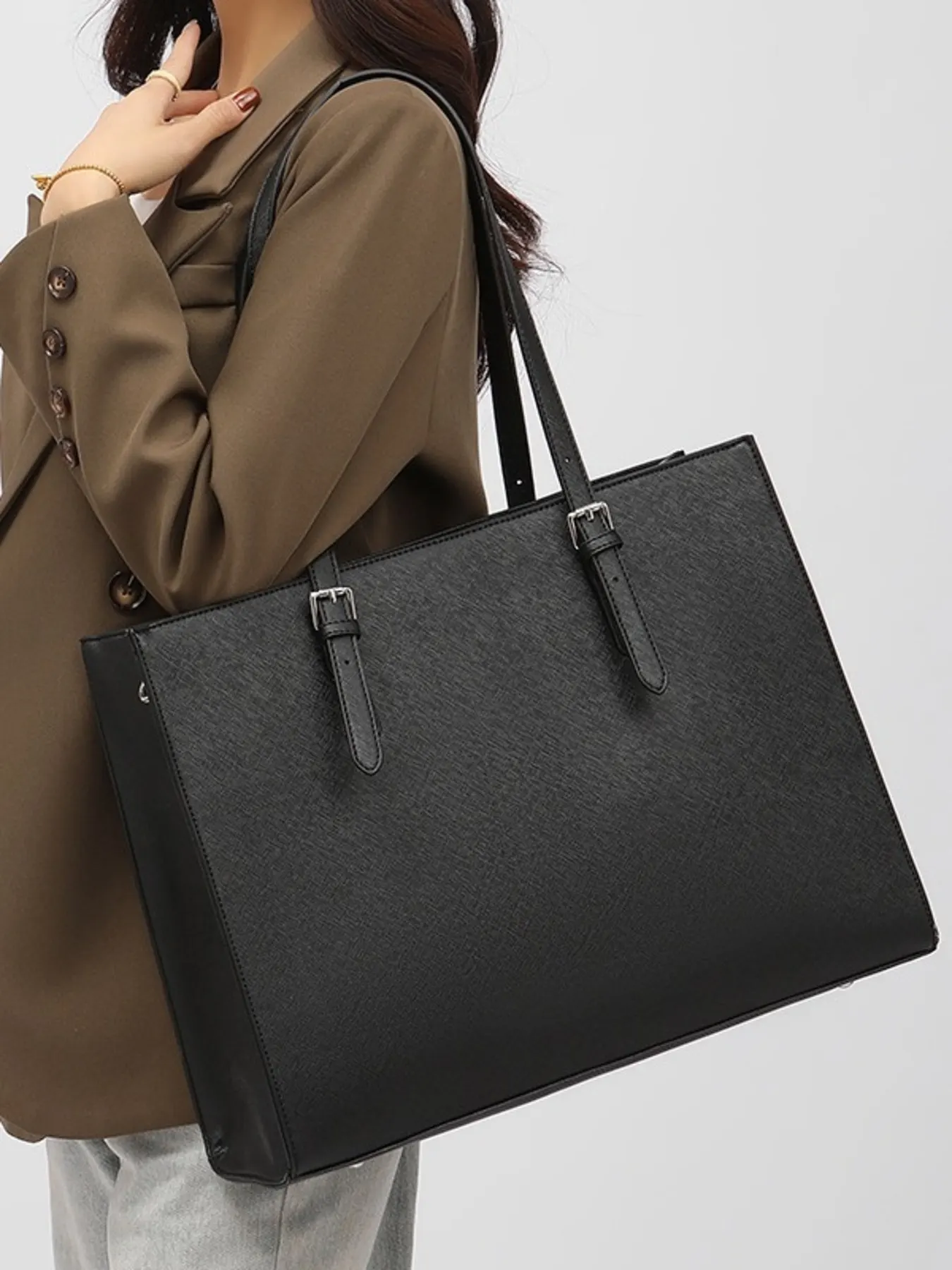 Minimalist PU Leather Tote Bag
