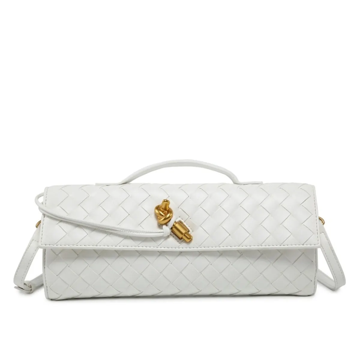Woven Leather Wristlet