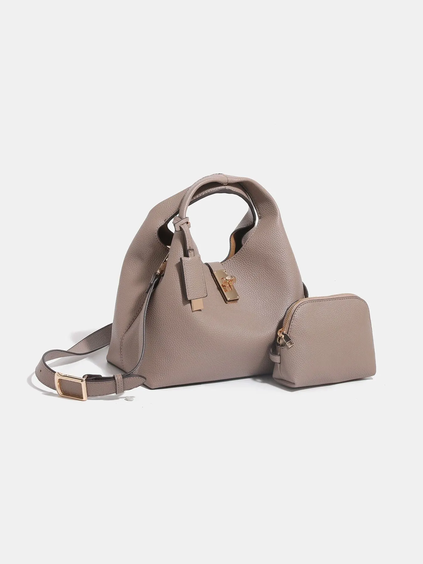 PU Leather Crossbody Bag with Mini Pouch