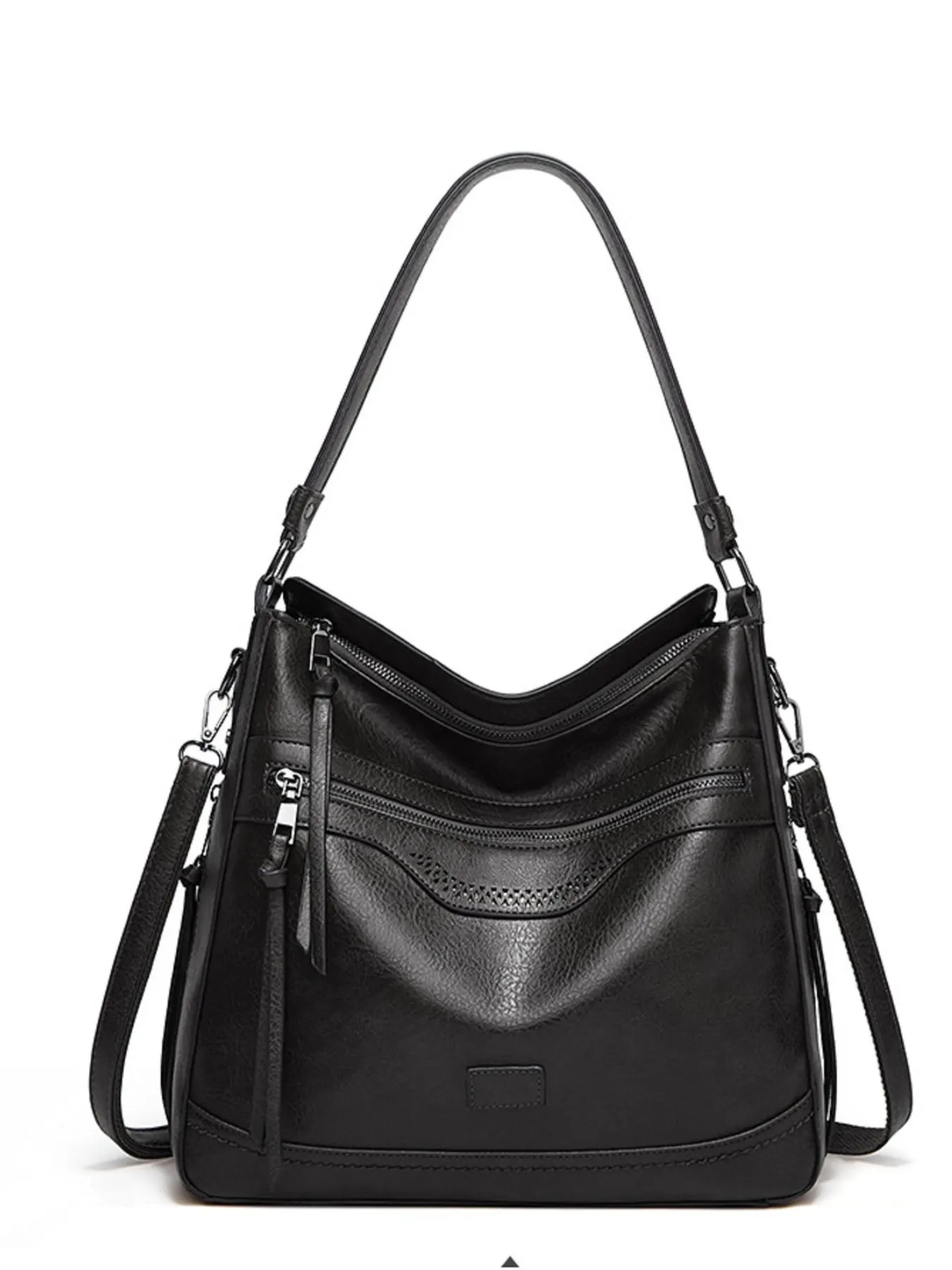 Multi-Pockets Leather Handbag