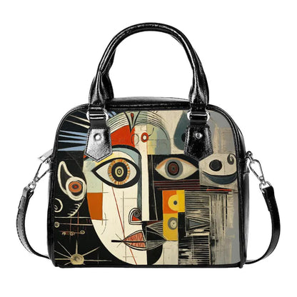 Women Print Leather Shoulder Handbag