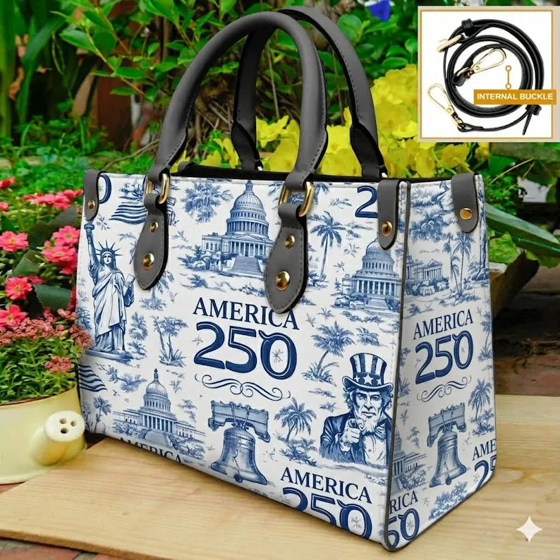 Printed Custom Women Leather Hand Bag